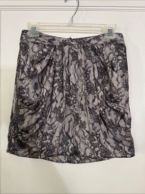Forever 21 Black Lace Mini Skirt with Light Gray Lining